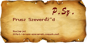 Prusz Szeveréd névjegykártya